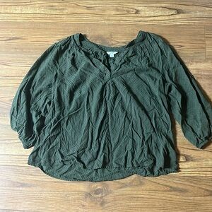 Crown and Ivy green blouse